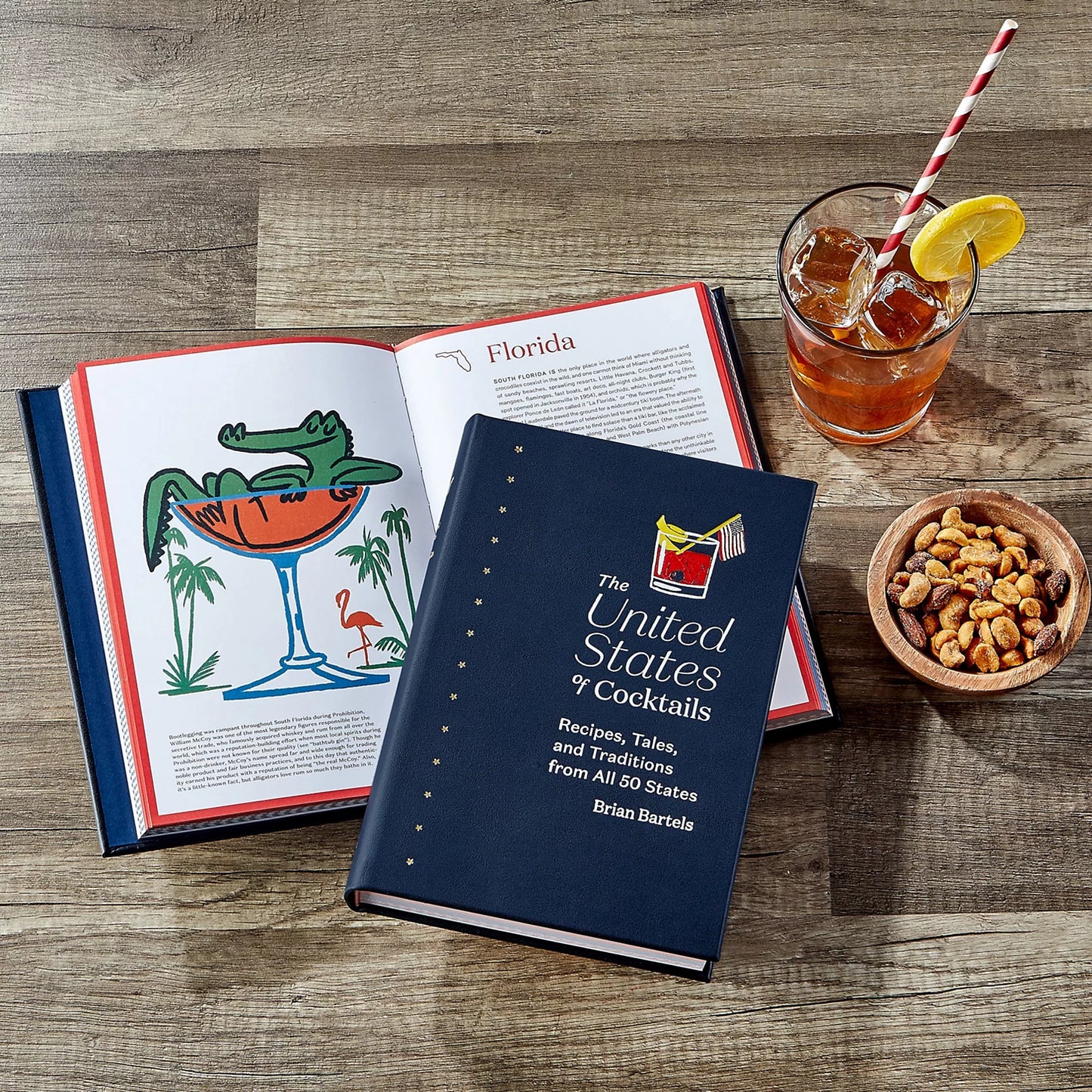 Leather-Bound United States Of Cocktails Book / Orvis
