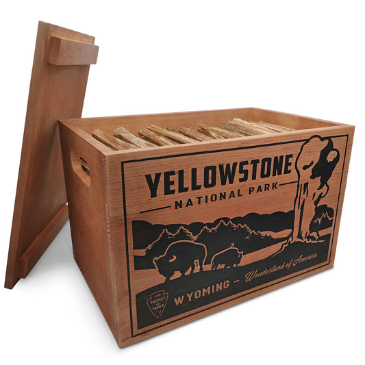 National Parks Fatwood Wooden Crate / Orvis