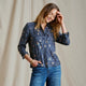 NAVY PAINTED FLORAL